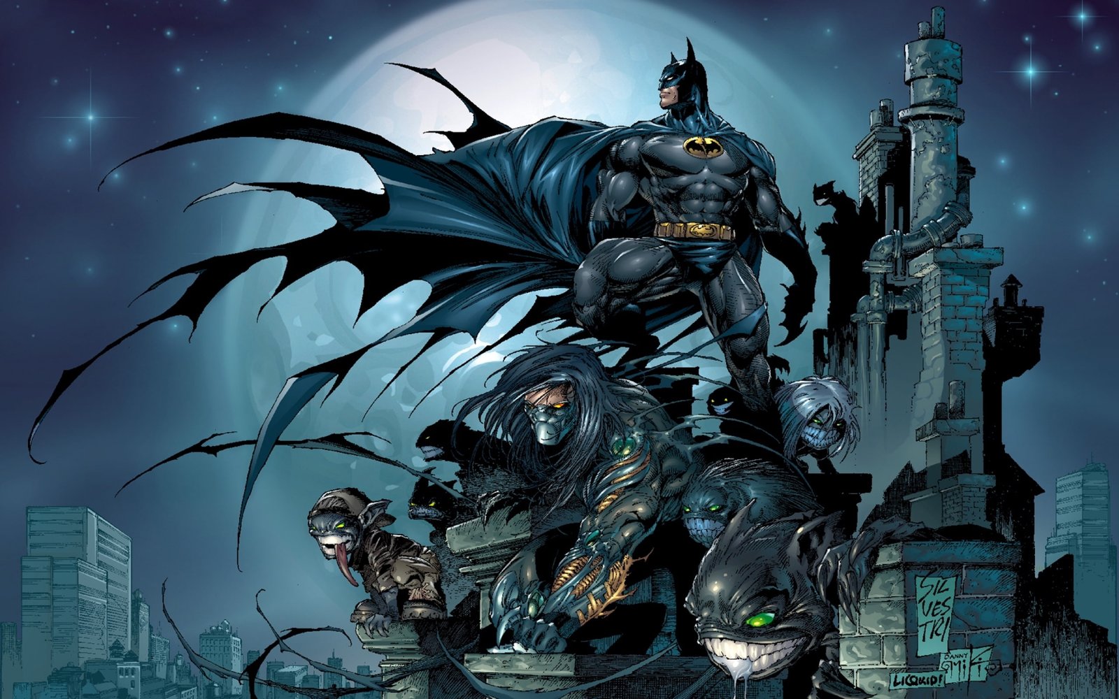 city fantasy Batman comics artwork mask superhero costume 2k