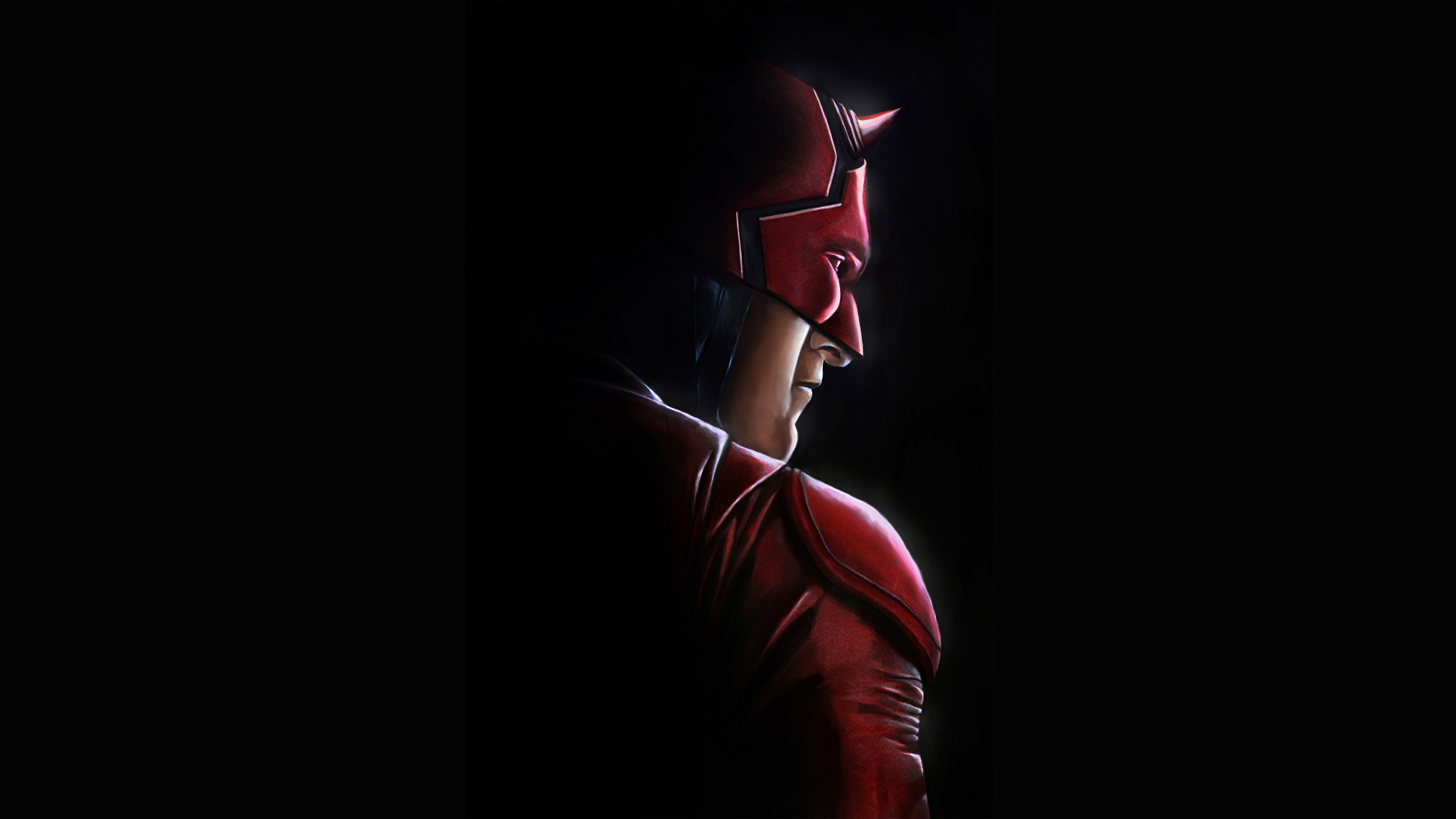 daredevil minimalism hd artwork artist superheroes 2k 4k 5k