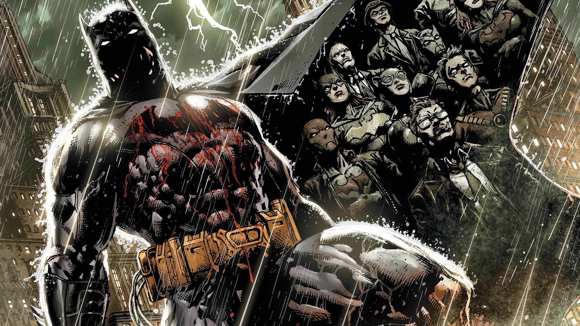 Lightning Rain Blood Batman Costume The storm Belt Hero 2k