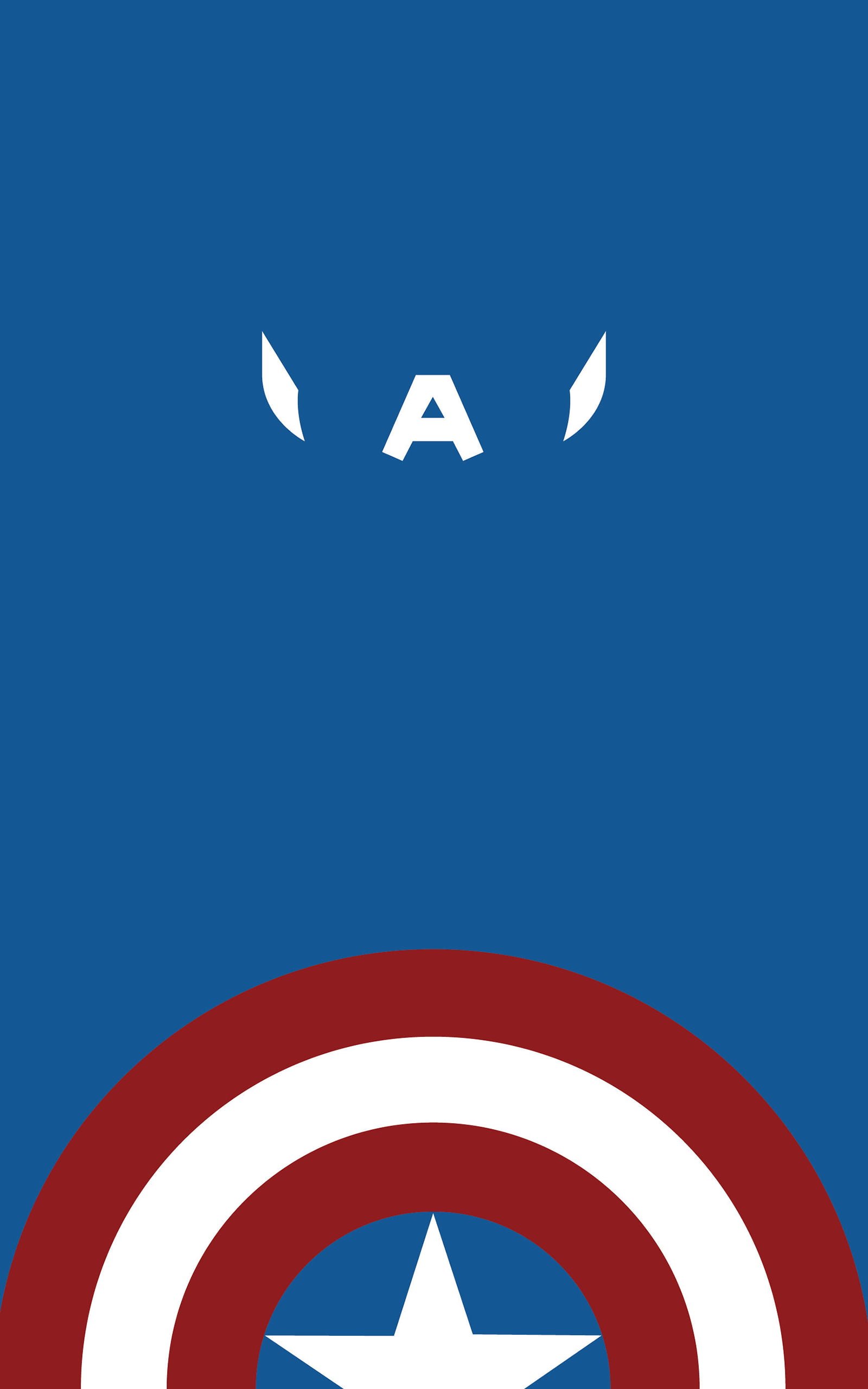 Captain America badge minimalism portrait display Marvel Comics 2k