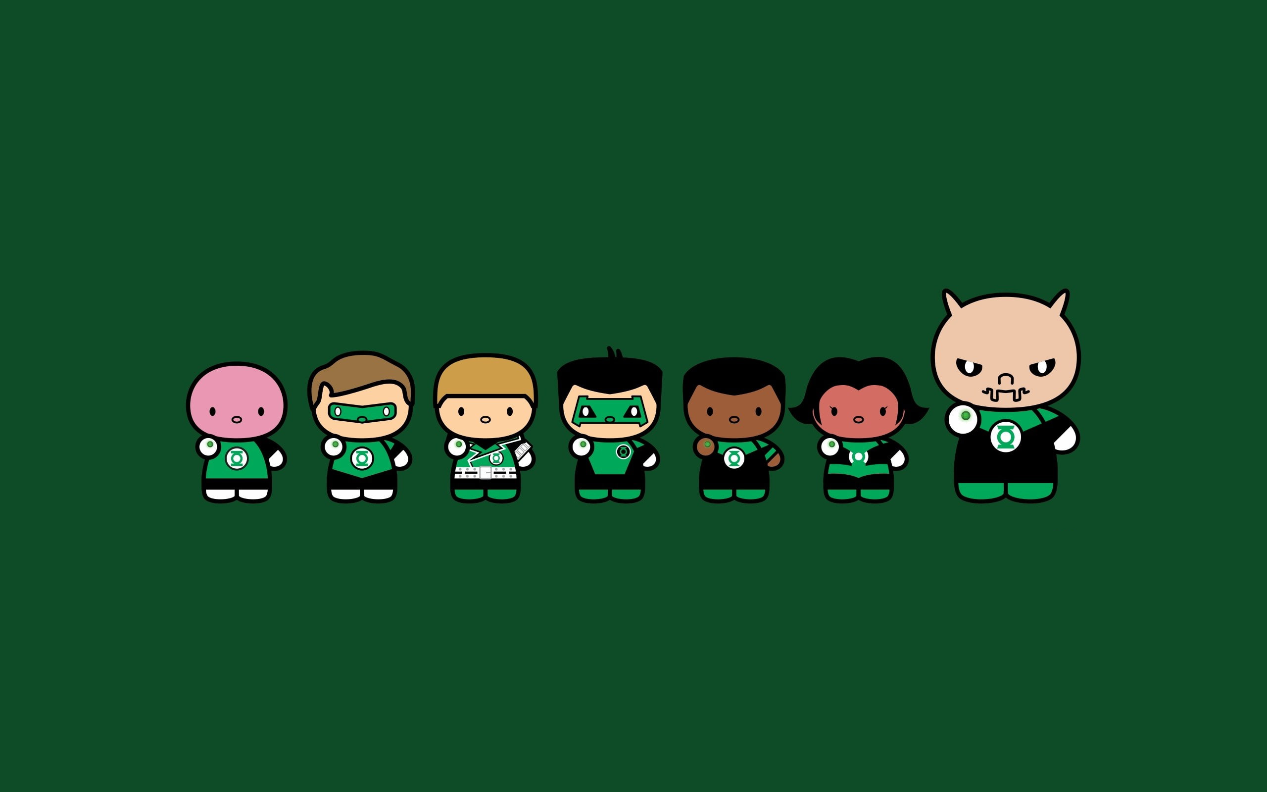 Green Lantern DC Comics minimalism superhero 2k