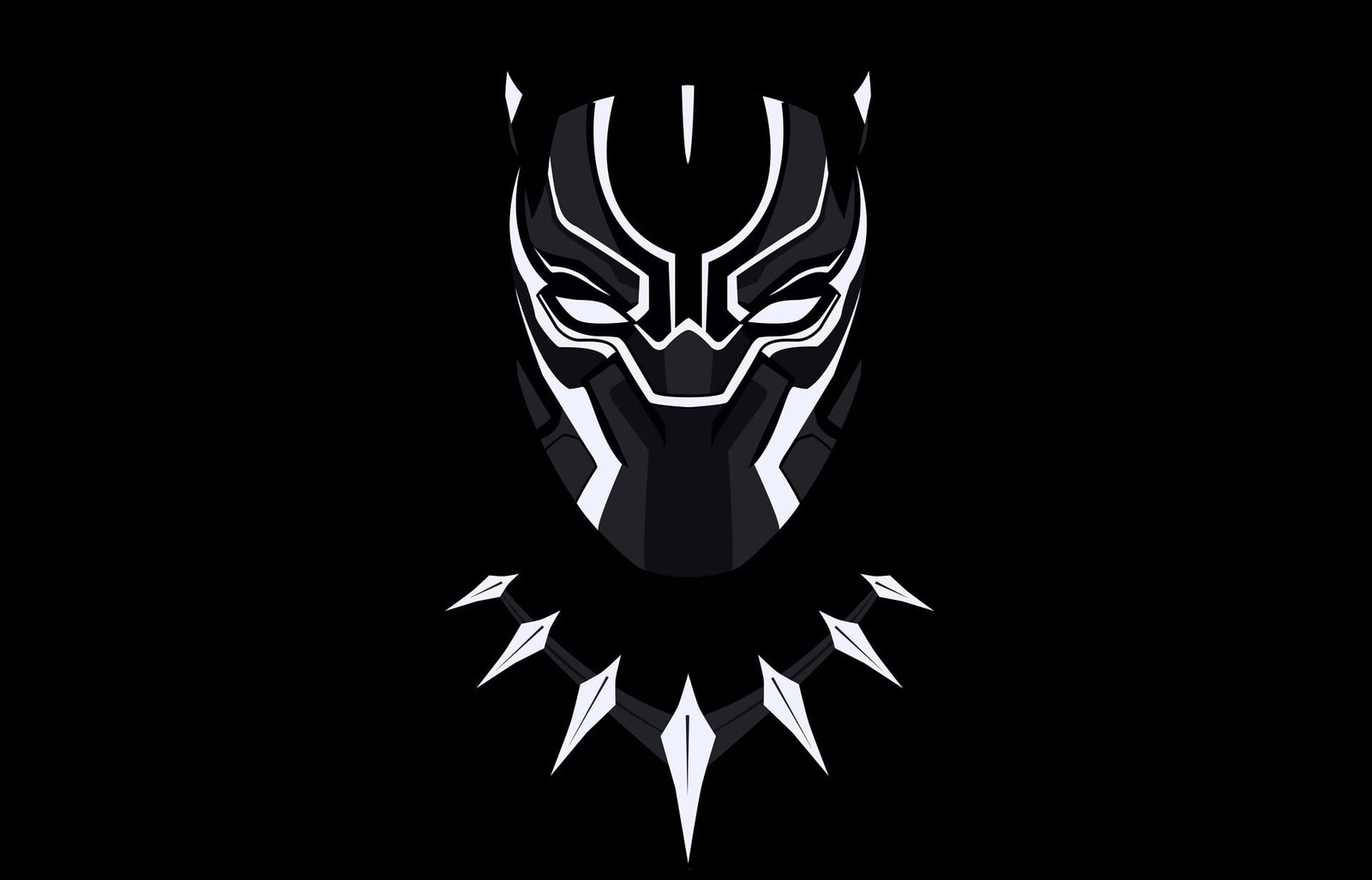 Marvel Black Panther wallpaper black background minimalism 22 2k