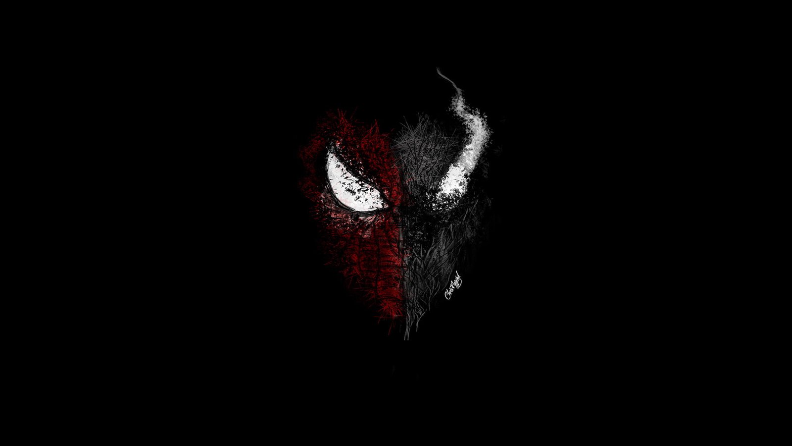 spiderman venom superheroes artist artwork digital art 2k