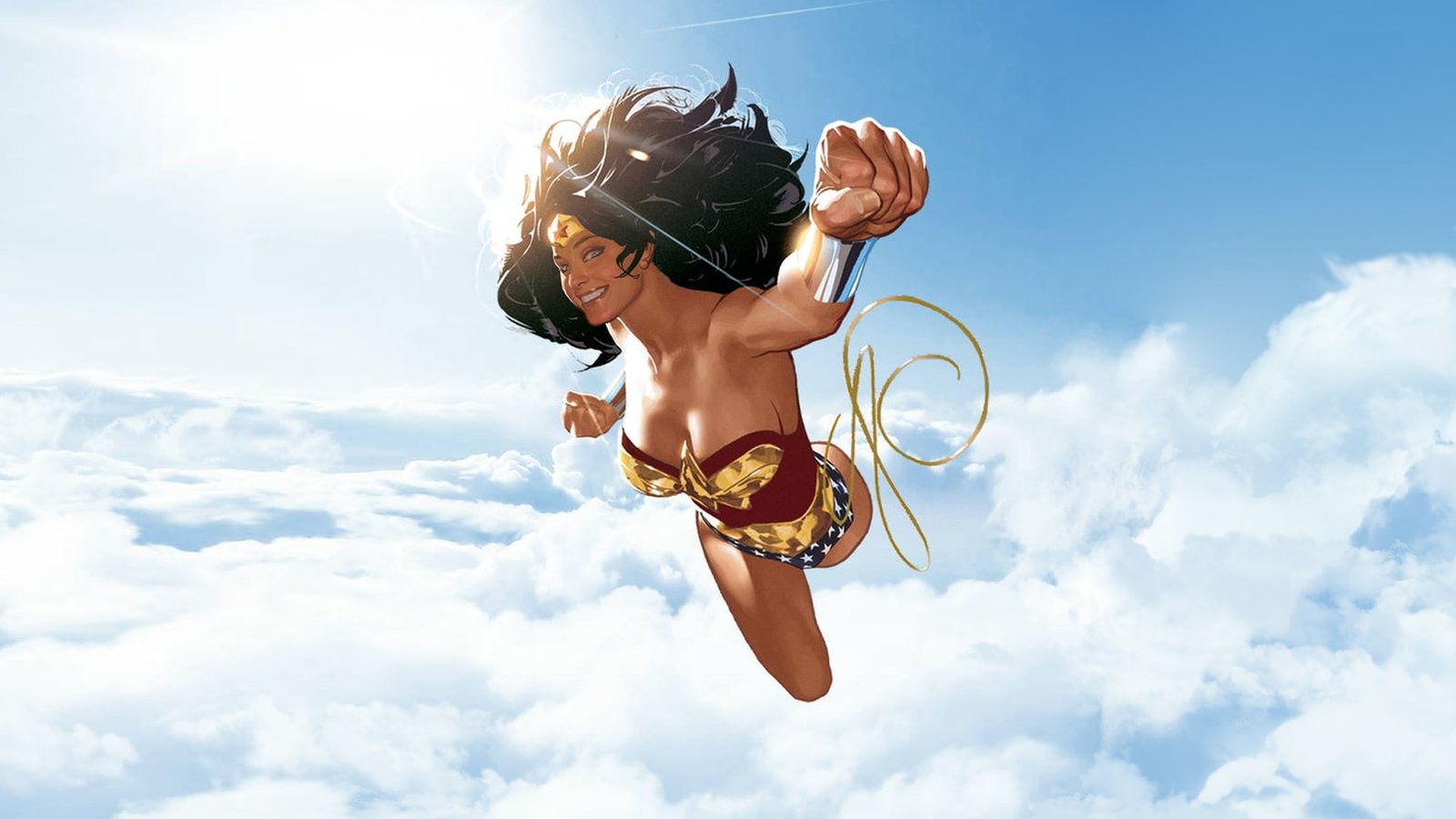 Adam Hughes clouds DC Comics illustration superhero Wonder Woman 2k