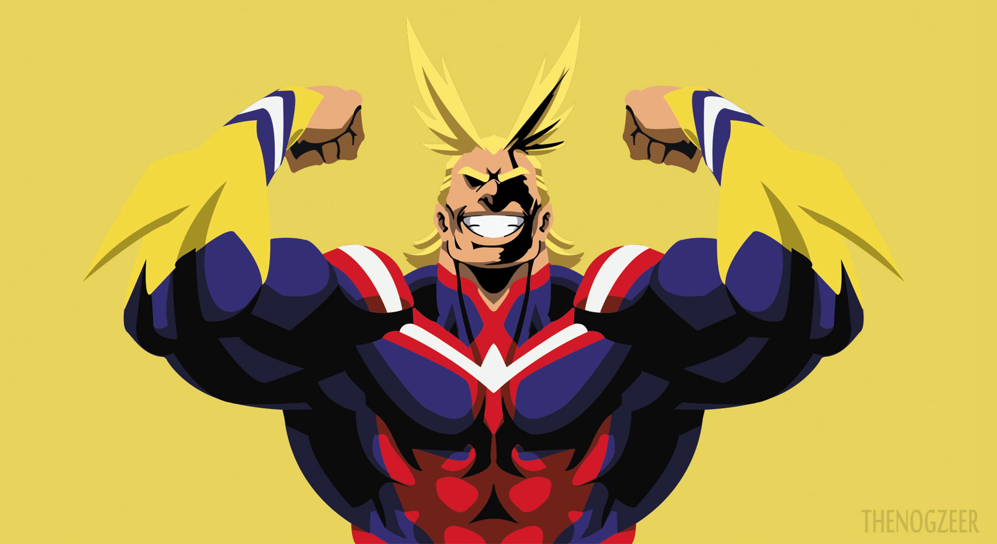 Anime My Hero Academia All Might Blonde Boku no 2k