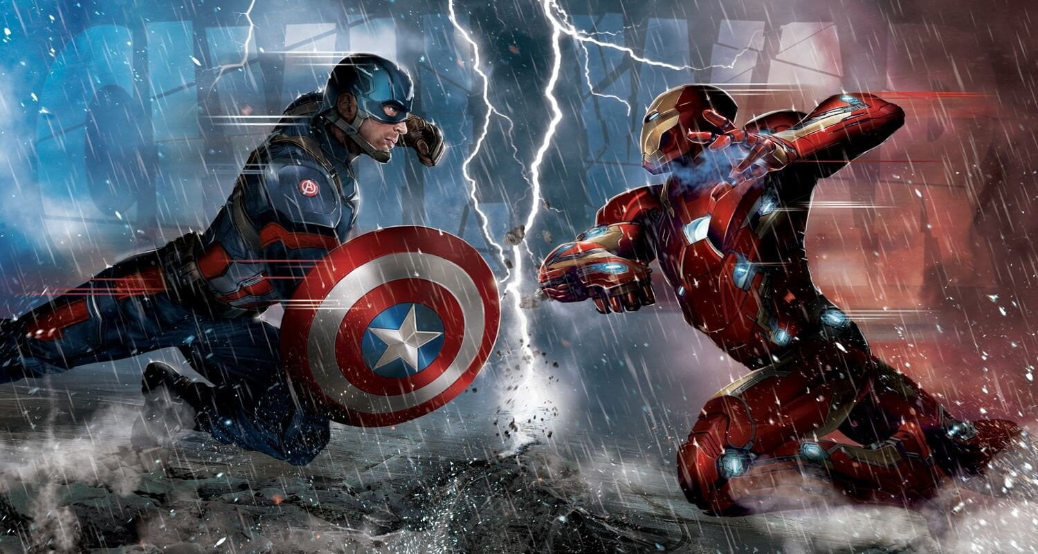 Captain America and Iron Man wallpaper Civil War 54 2k