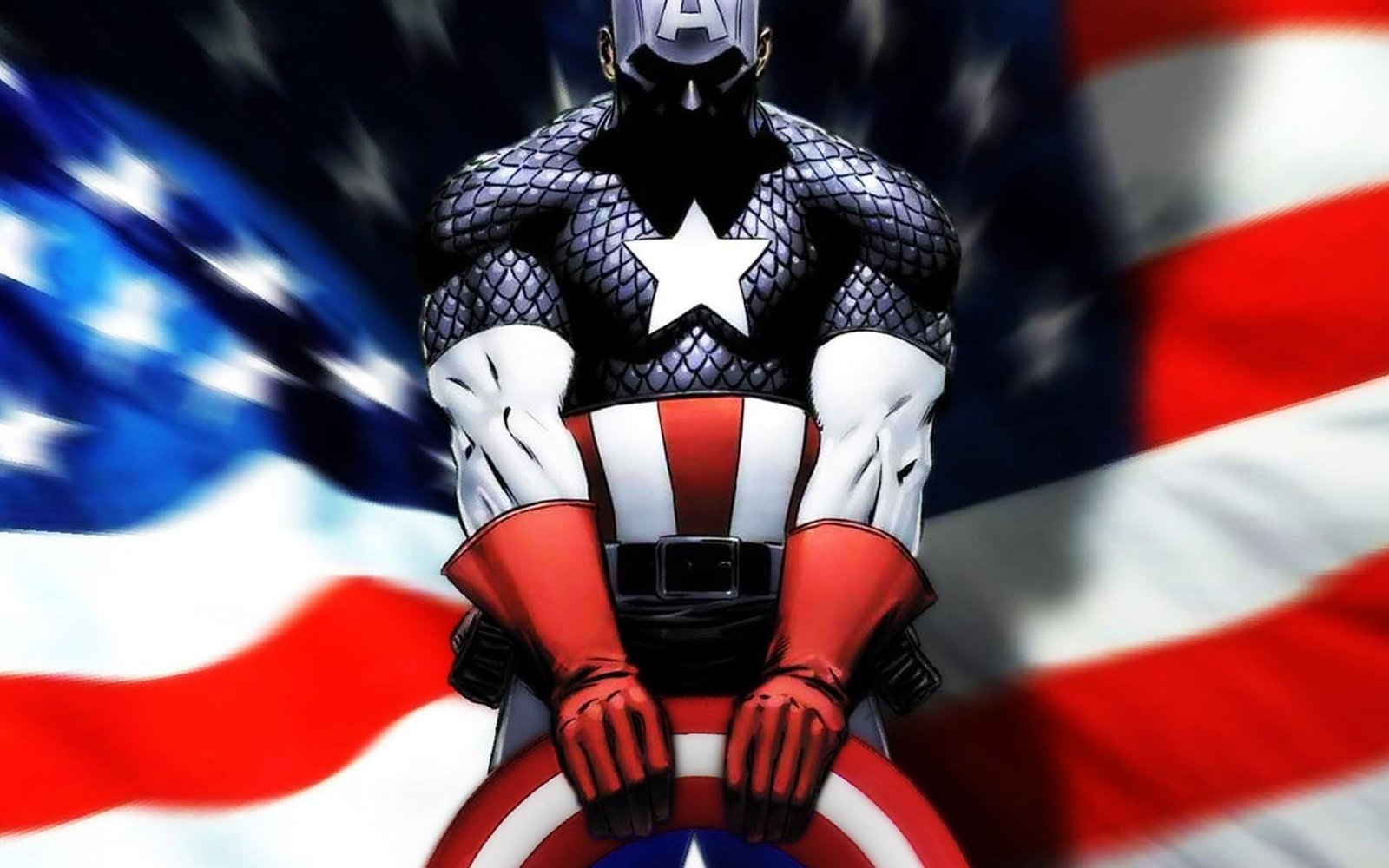 Captain of America artwork superhero shield 2k