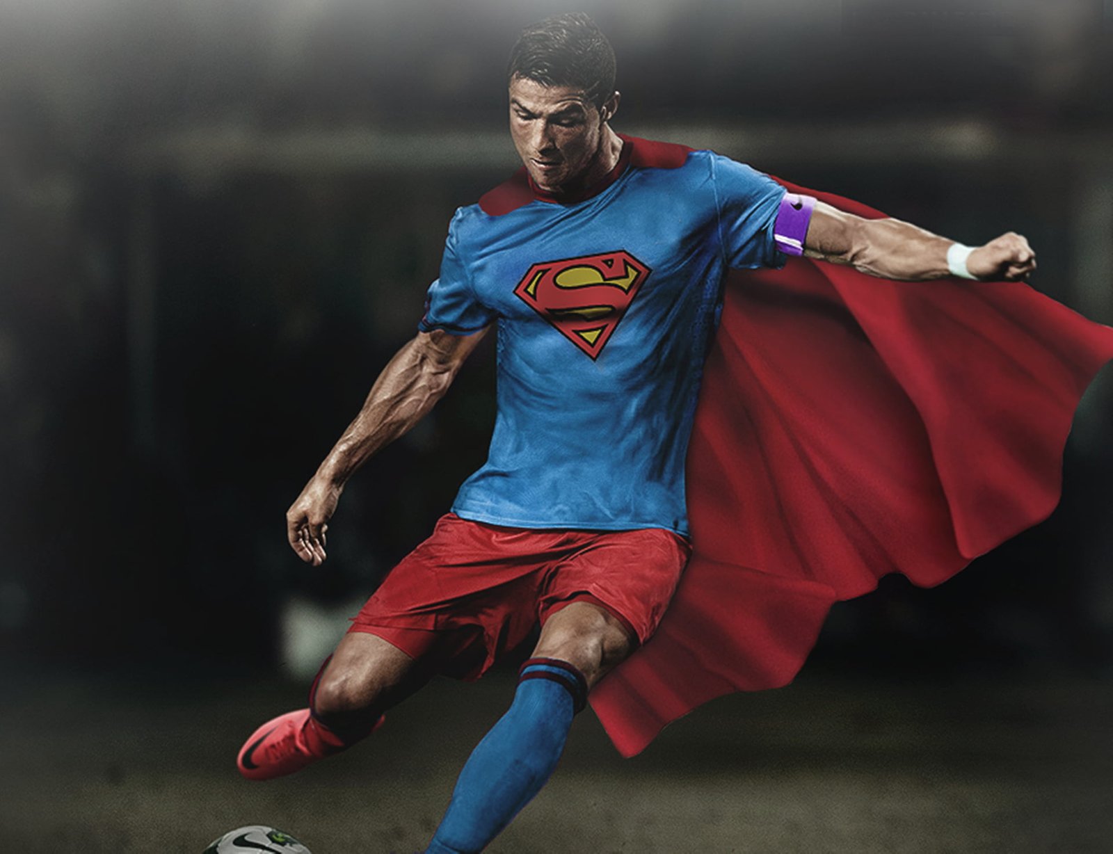 Cristiano Ronaldo Superman soccer men athletes one person 2k