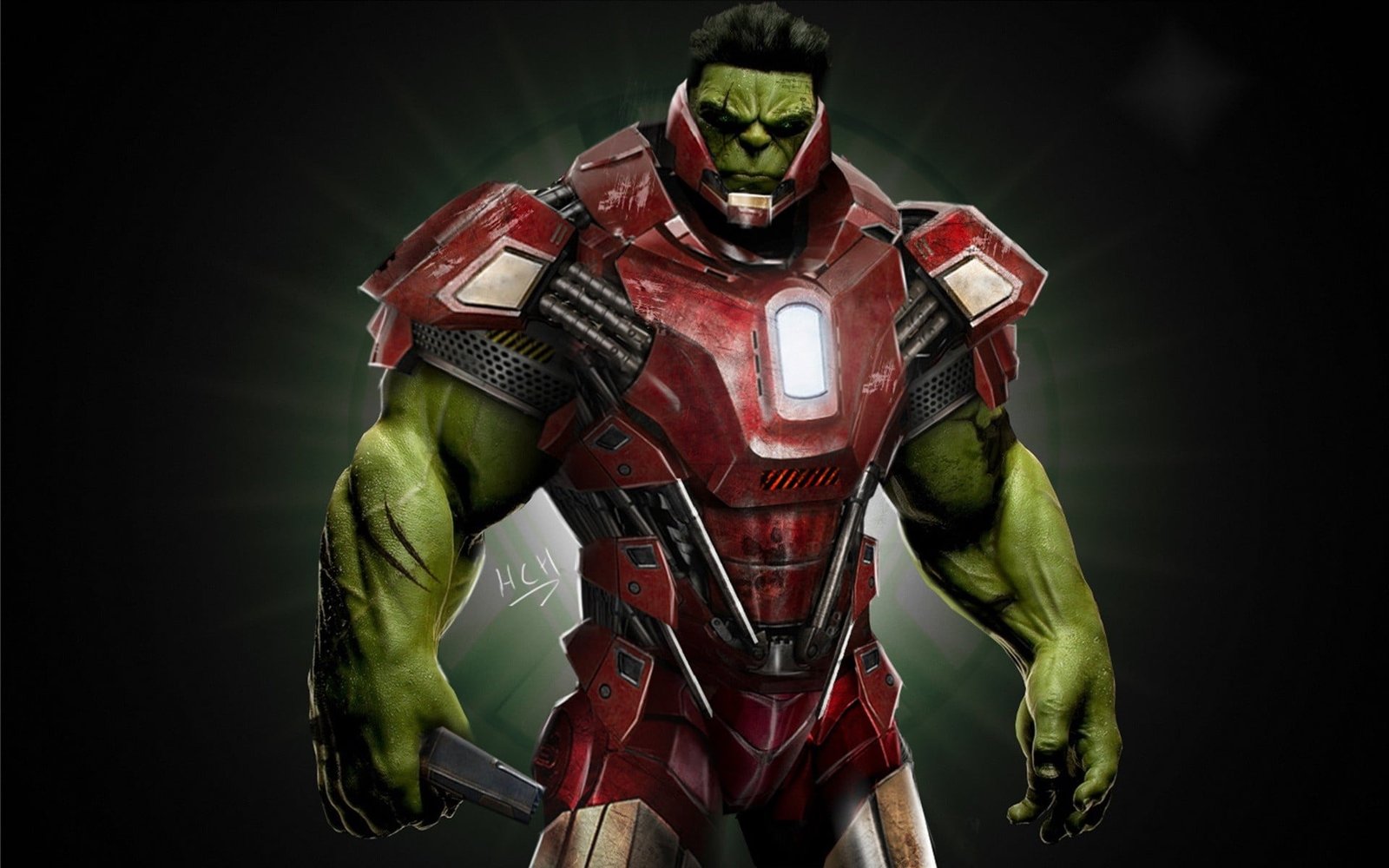 Incredible Hulk Iron Man illustration Marvel Comics superhero 2k