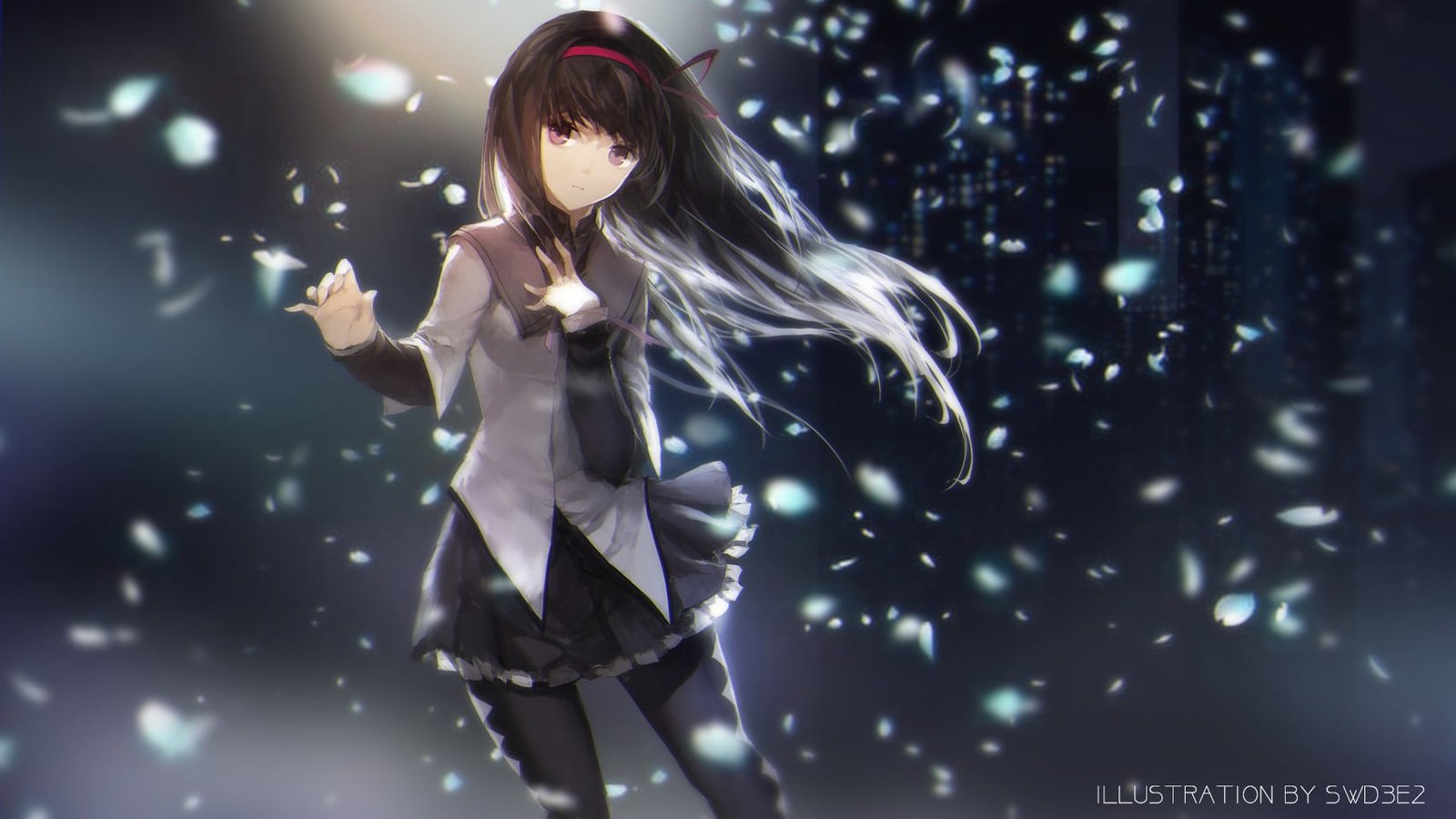Mahou Shoujo Madoka Magica Akemi Homura long hair 2k