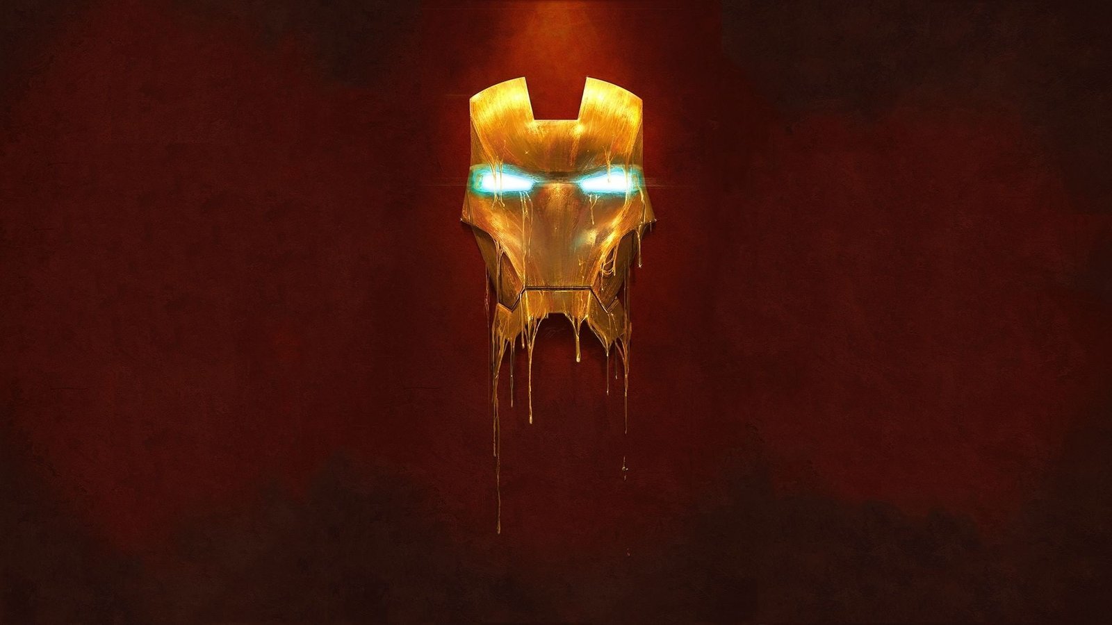 minimalistic iron man red comics superheroes melting glowing eyes avengers Art Minimalistic HD 2k