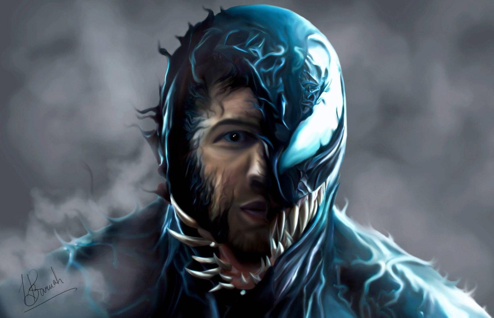 venom movie superheroes hd artwork digital art deviantart 2k