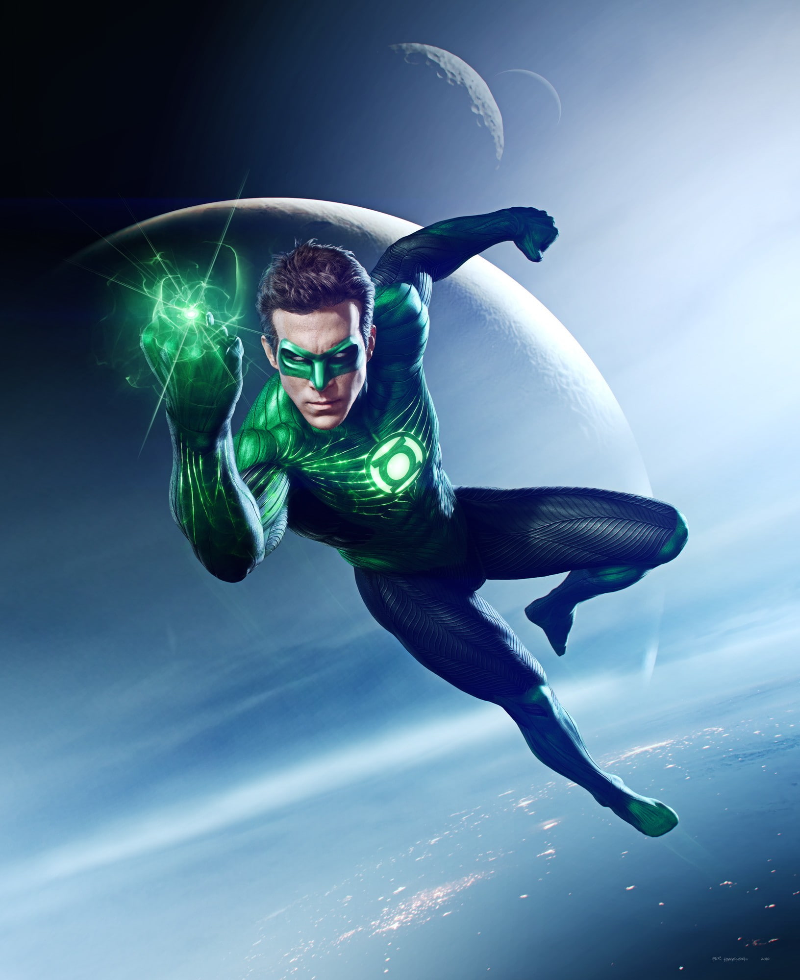 Green Lantern superhero mask costumes flying planet 2k