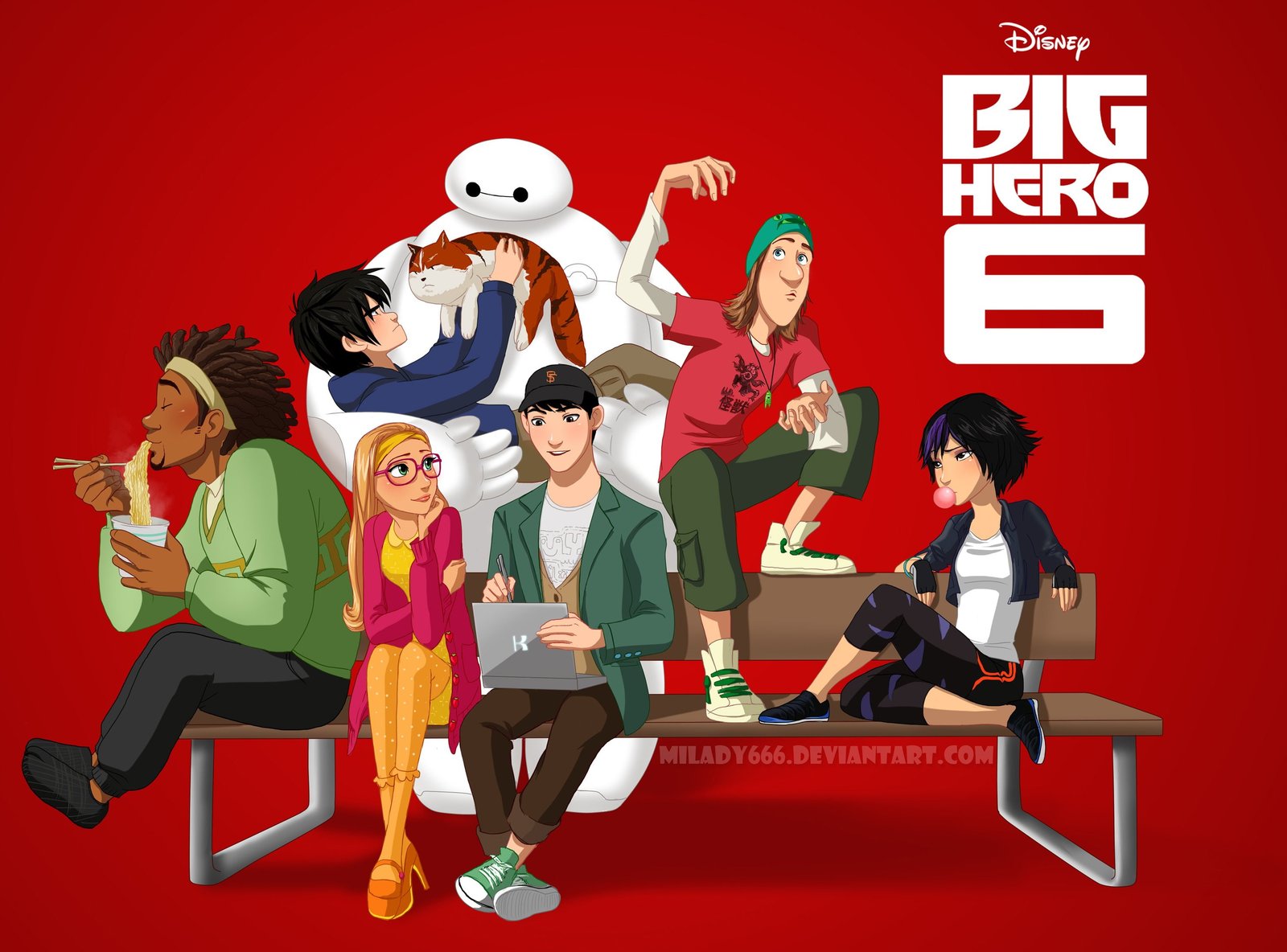superhero big disney BIG HERO 6 robot family adventure 2k