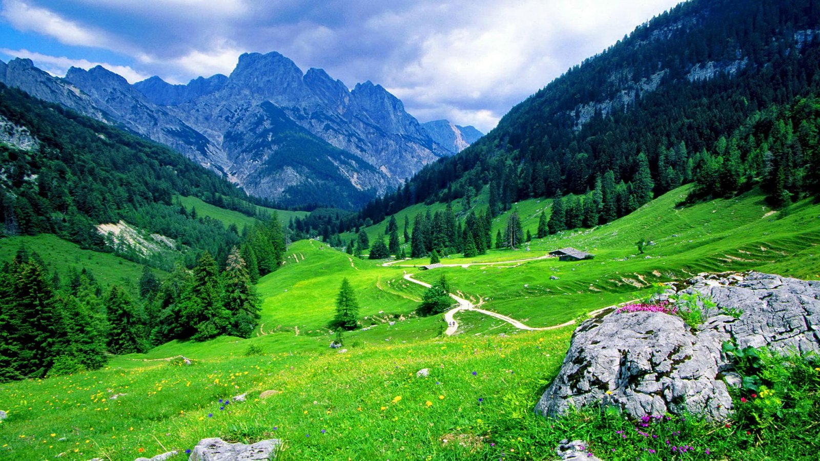 Berchtesgadener Alpen National Park Bavaria Germany Beautiful Green Mountains Landscape Wallpaper Hd 2k