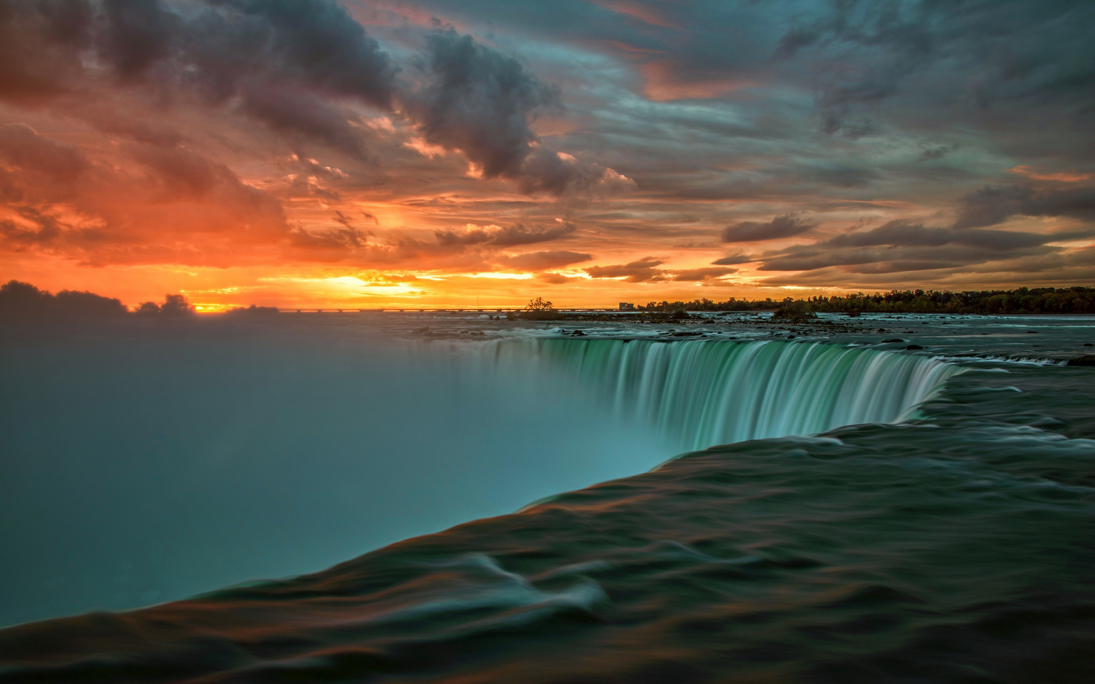 Niagara Falls In Canada Sunset Landscape Nature Ultra Hd Desktop Wallpapers For Computers Laptop Tablet And Mobile Phones 83 2k 4k