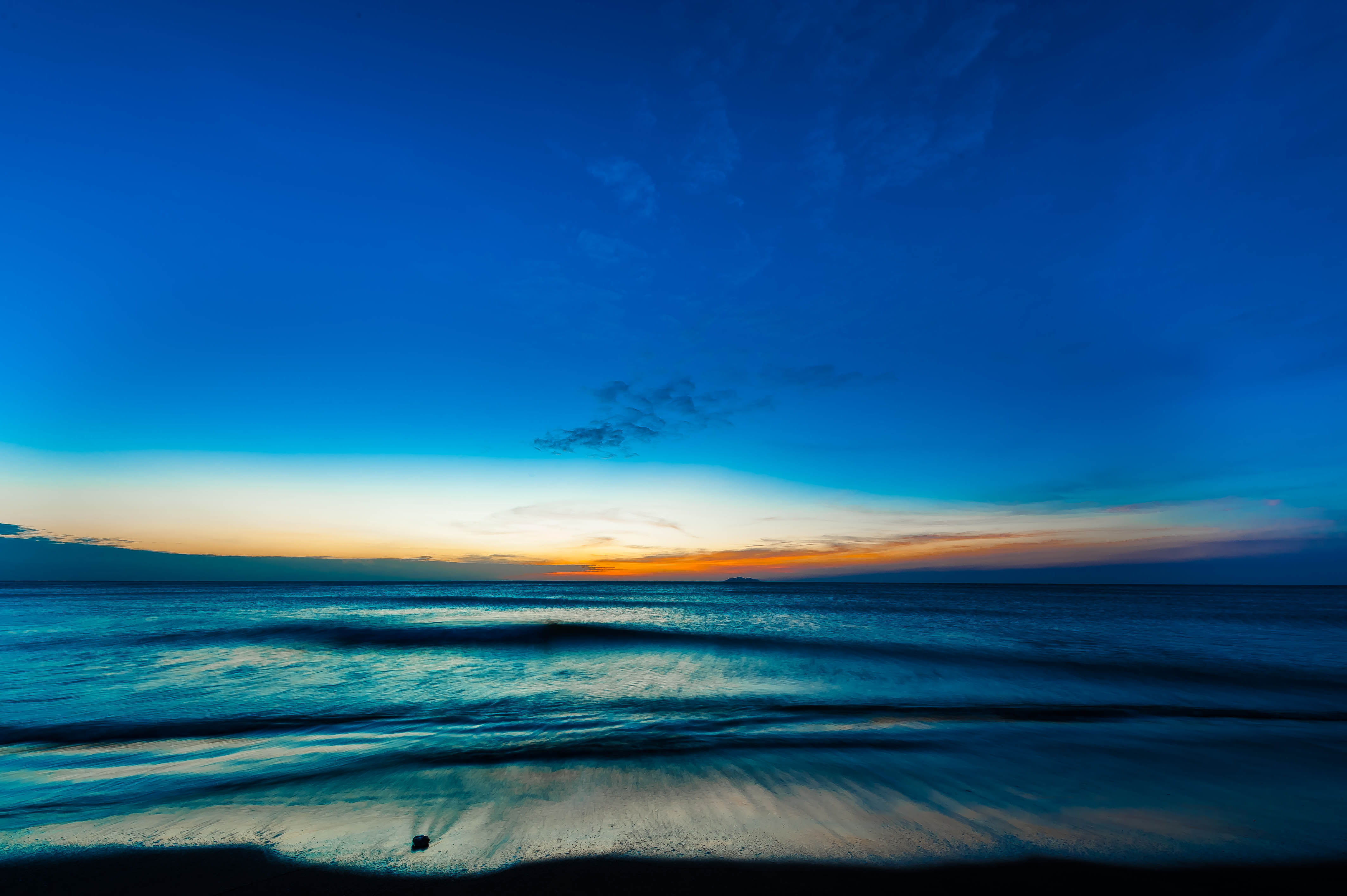 time lapse photo of sea by the shore during sunset DSC jpg 2k 4k