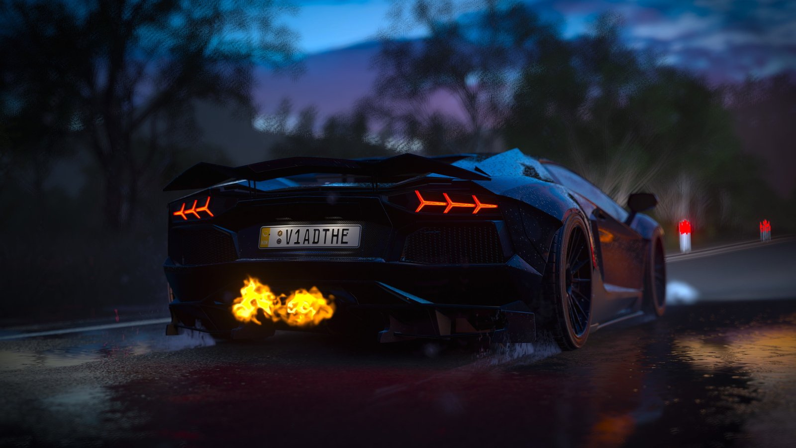 black luxury car Forza Games forza horizon 3 Lamborghini Aventador 2k 4k