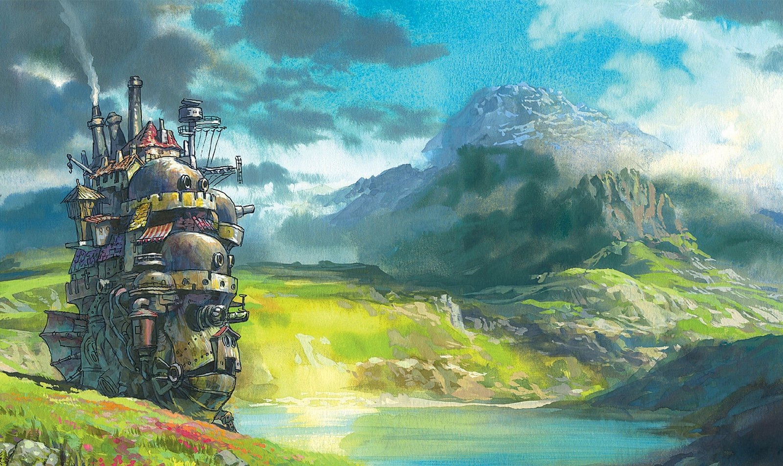 brown ship on lake painting digital art fantasy nature 2k