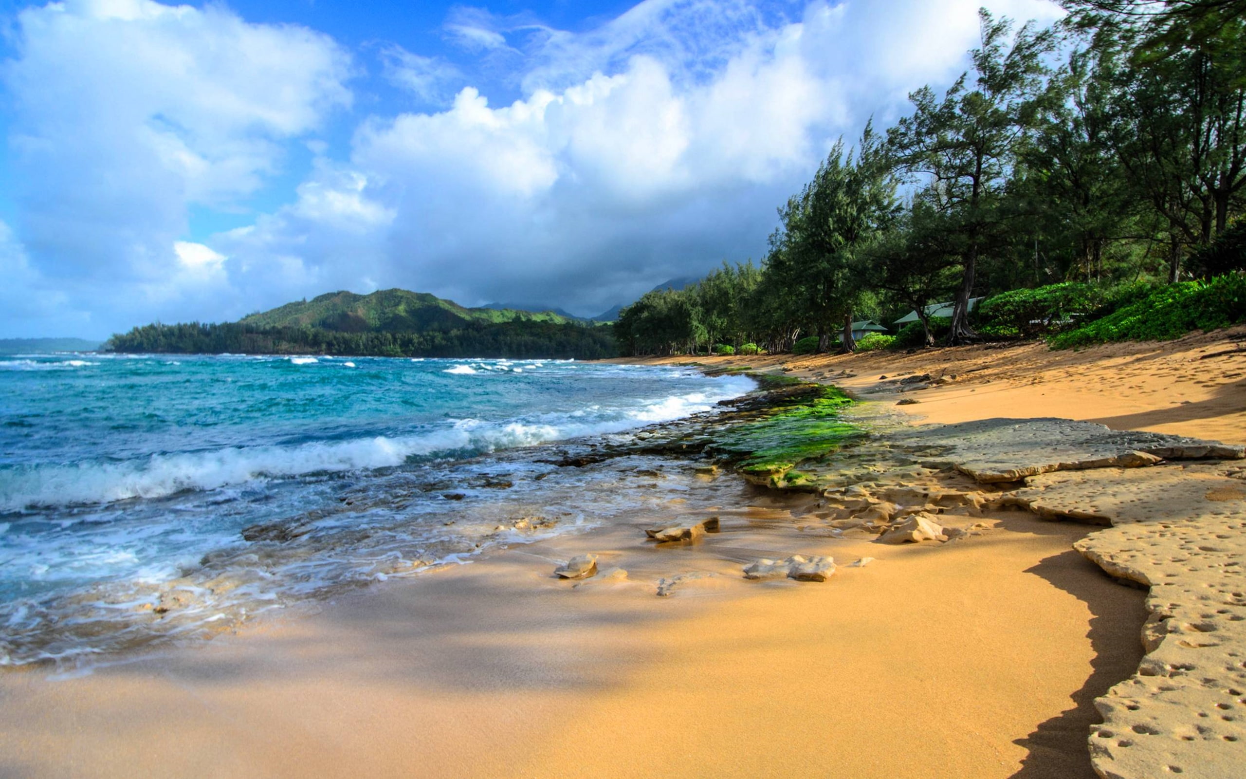 Haena Beach Kauai Hawaii Isl Desktop Background 2k