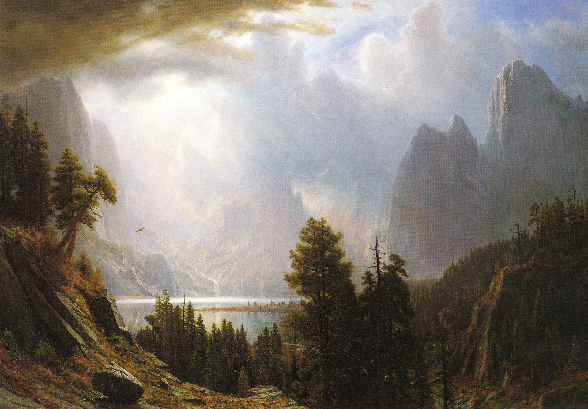 nature picture Landscape Albert Bierstadt 2k