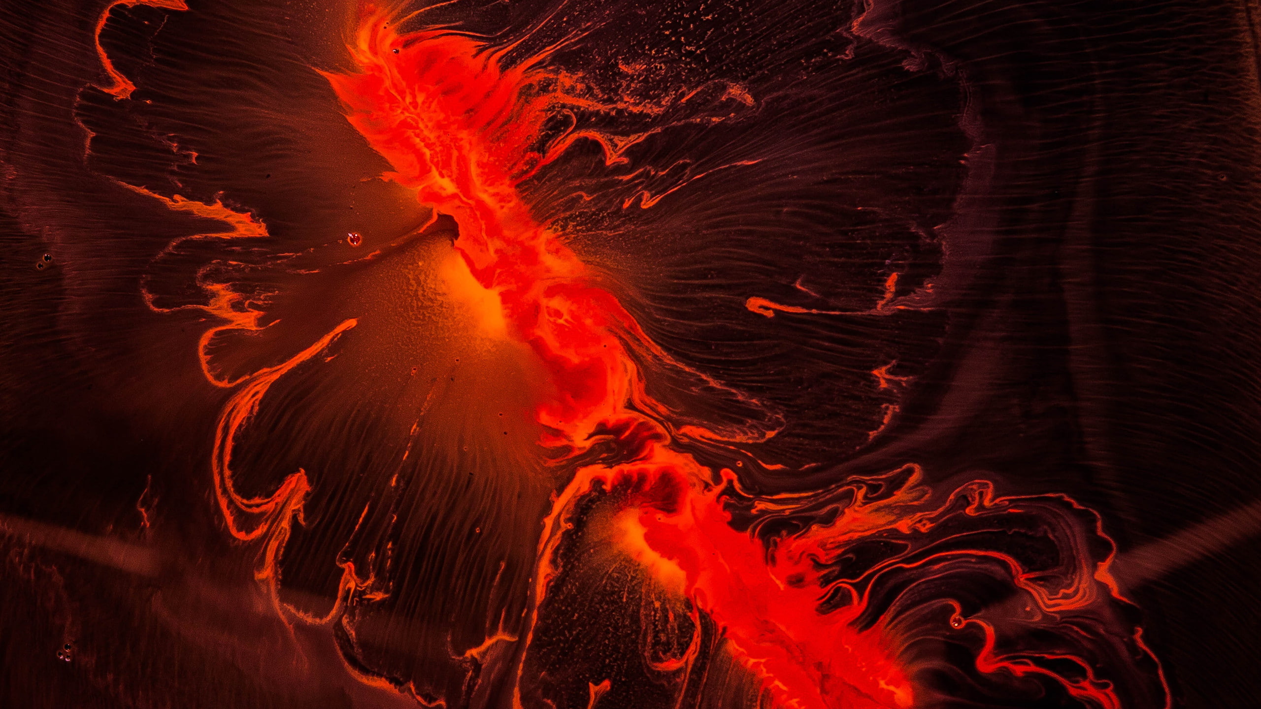 Red Volcano HD abstract 2k