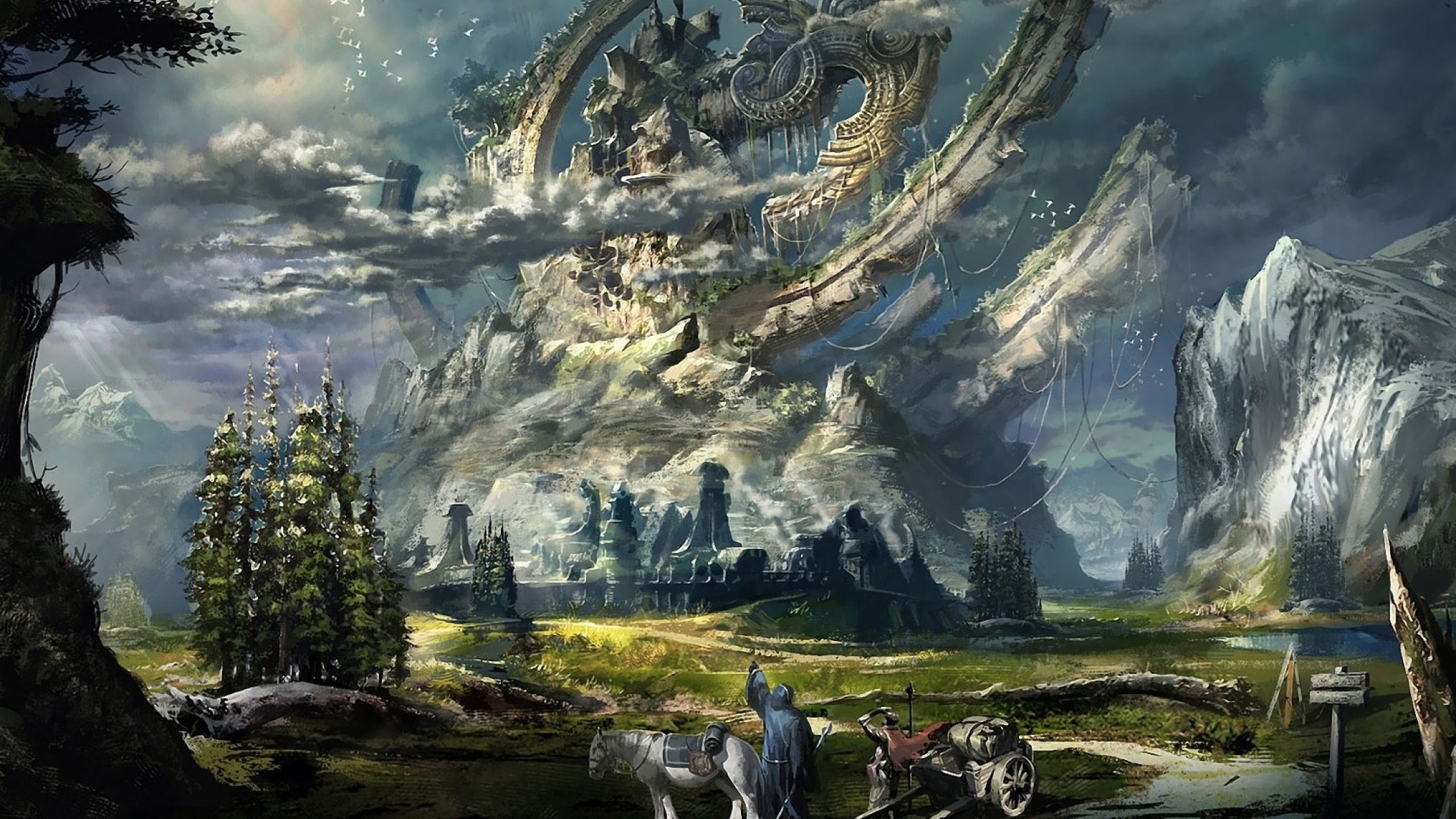 art artwork fantasy landscape nature scenery beauty in 2k