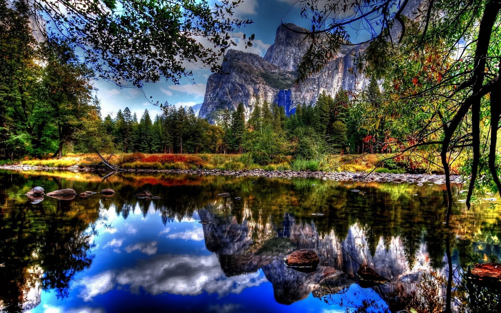 body of water and green trees nature lake landscape mountains 2k