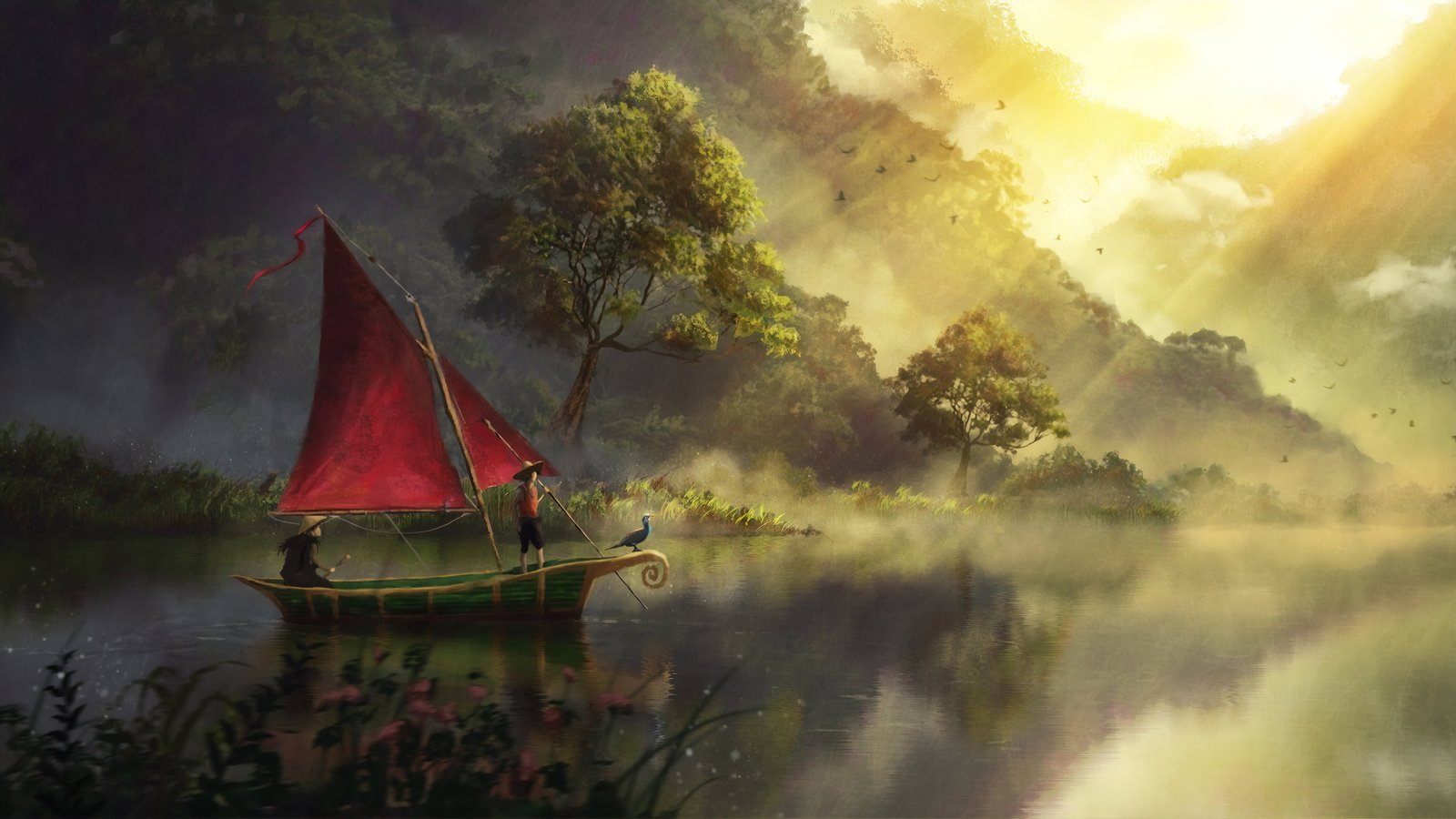 digital art artwork drawing painting reflection 2k 4k