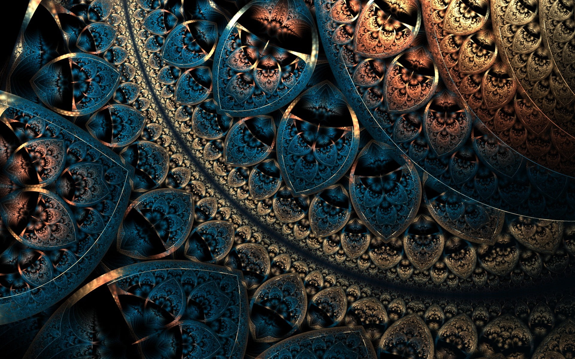 fractal pattern abstract digital art artwork geometry 2k