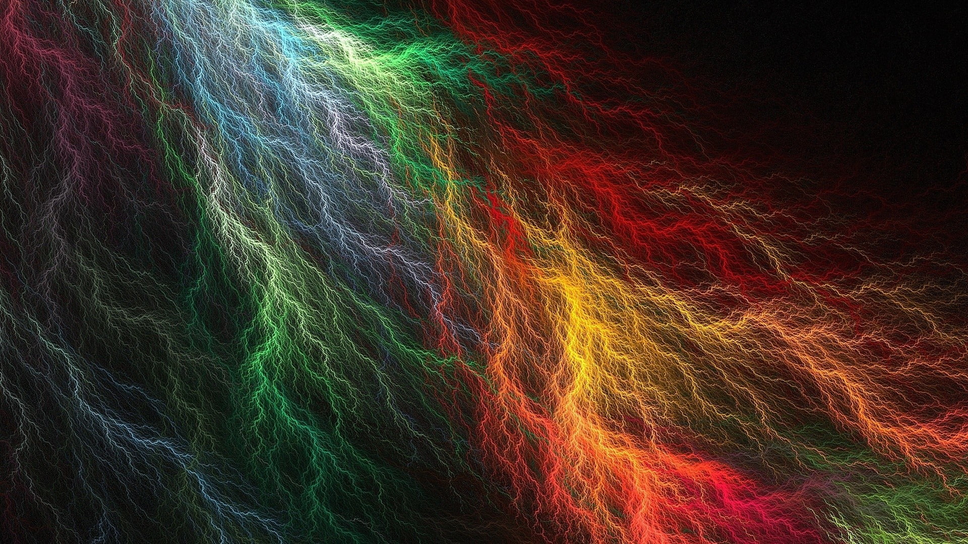 multicolored lightning artwork digital art simple abstract 2k