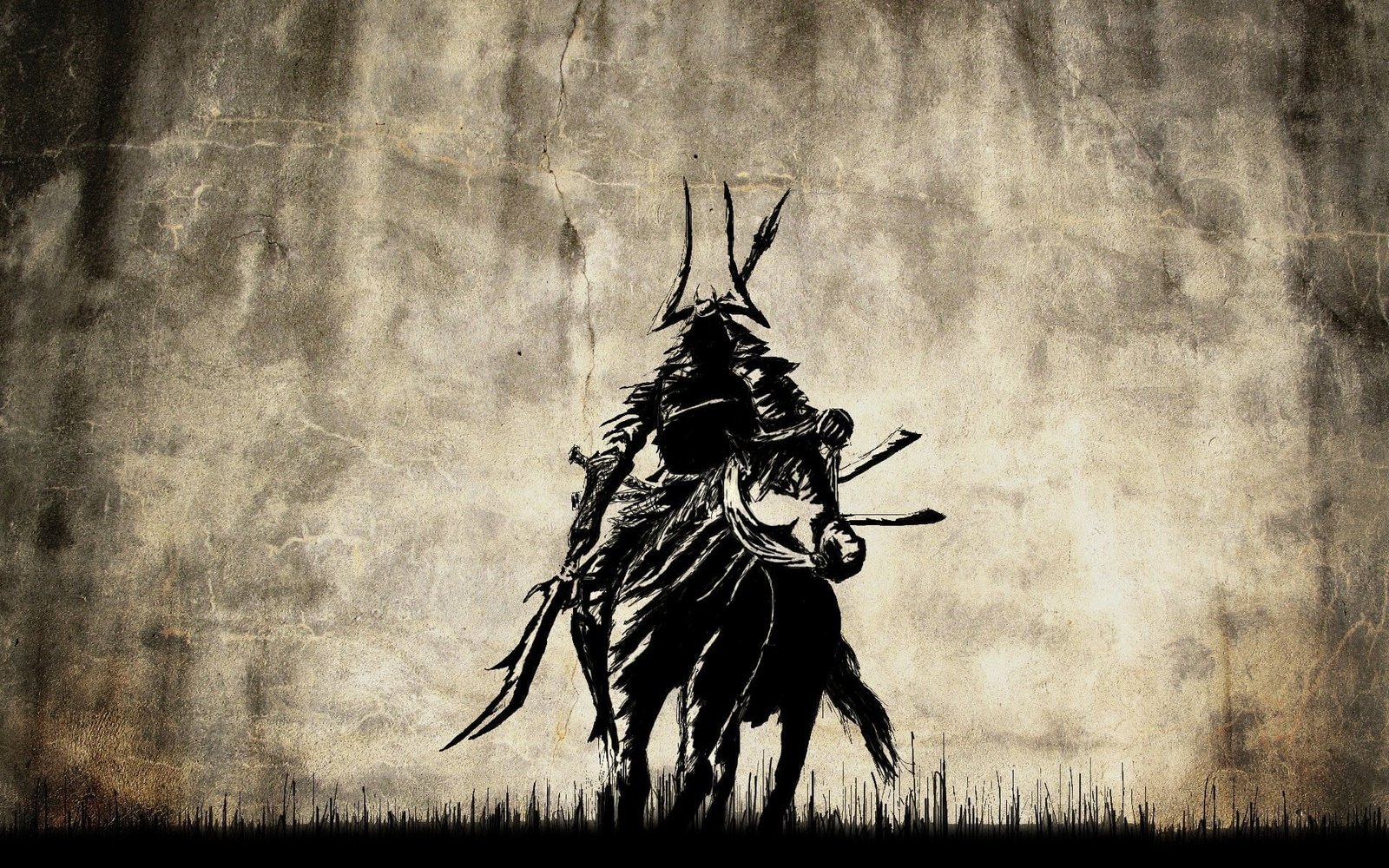 samurai riding horse wallpaper ancient old warrior fantasy art 2k