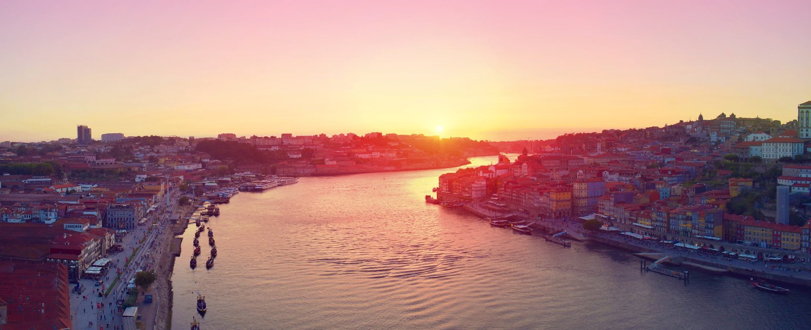 View From Luis I Bridge Porto Portugal city cityscape europe 2k 4k