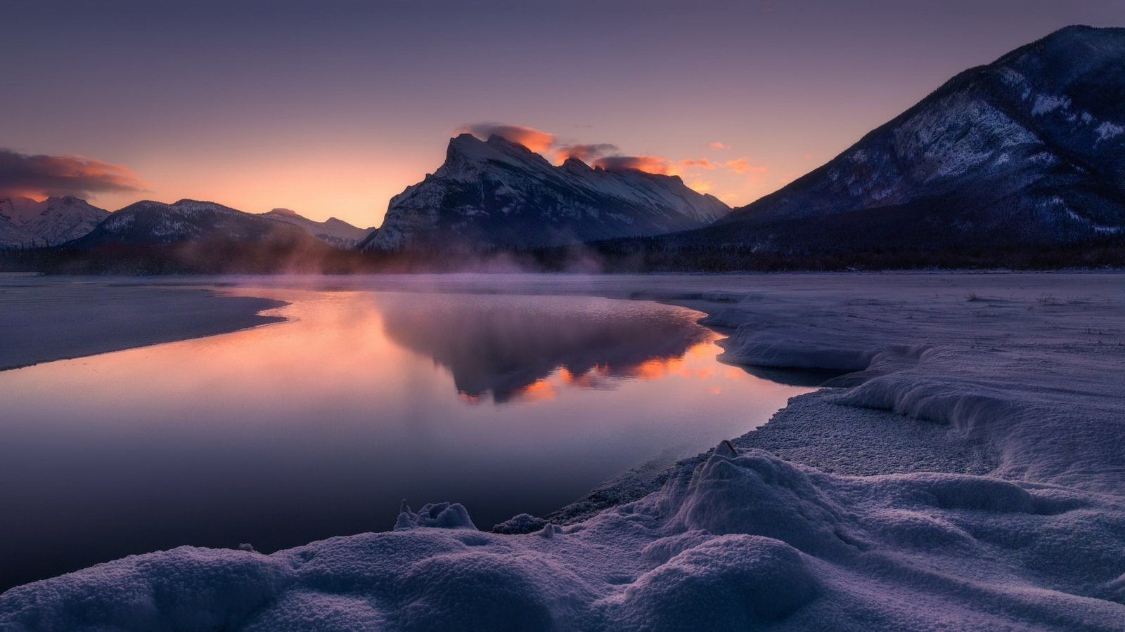 lake national park banff canada alberta vermilion lakes 2k 4k