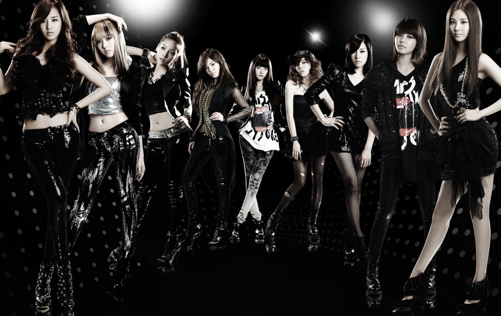black dark girls generation snsd groups celebrity korean Art Black HD 2k