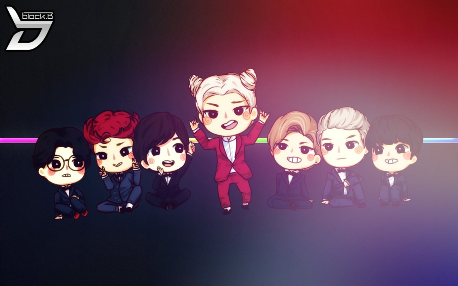 seven animated illustration Zico Jaehyo P O U Kwon Taeil 2k