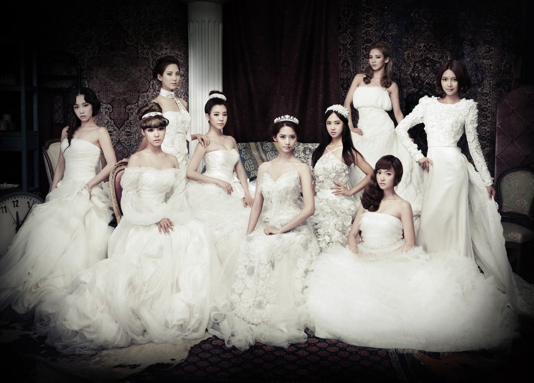 women s white bridal gown Asian SNSD Girls Generation musician 2k