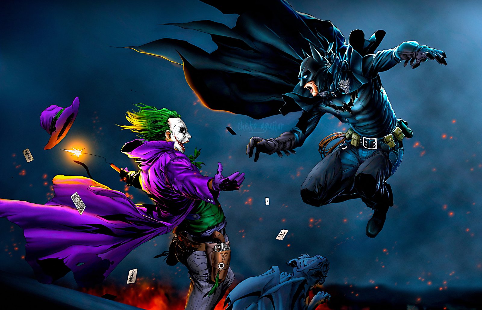 batman joker hd artwork artist deviantart digital art 2k 4k