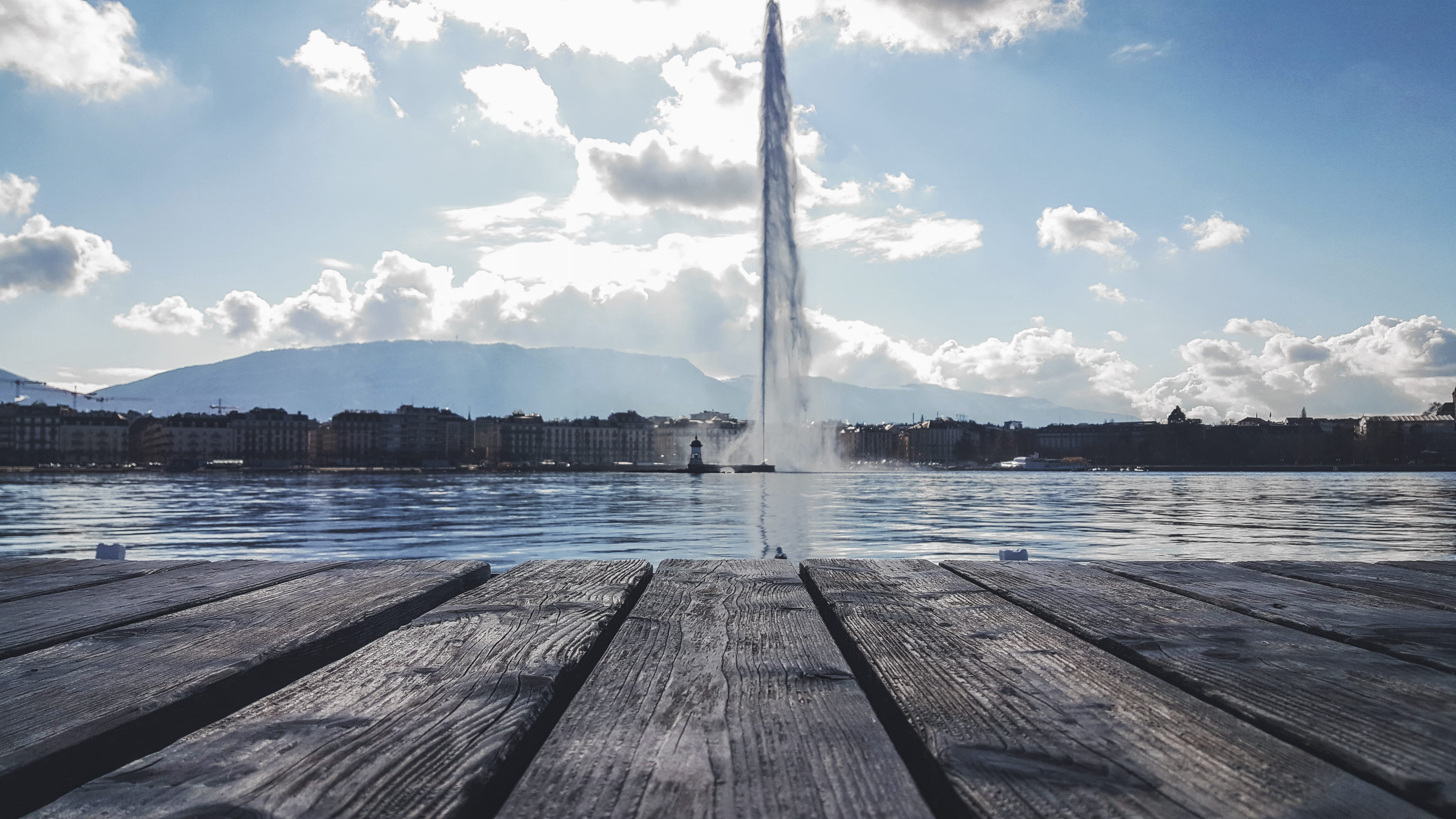 switzerland geneva alps lake fontain sun water geneve 2k 4k 5k