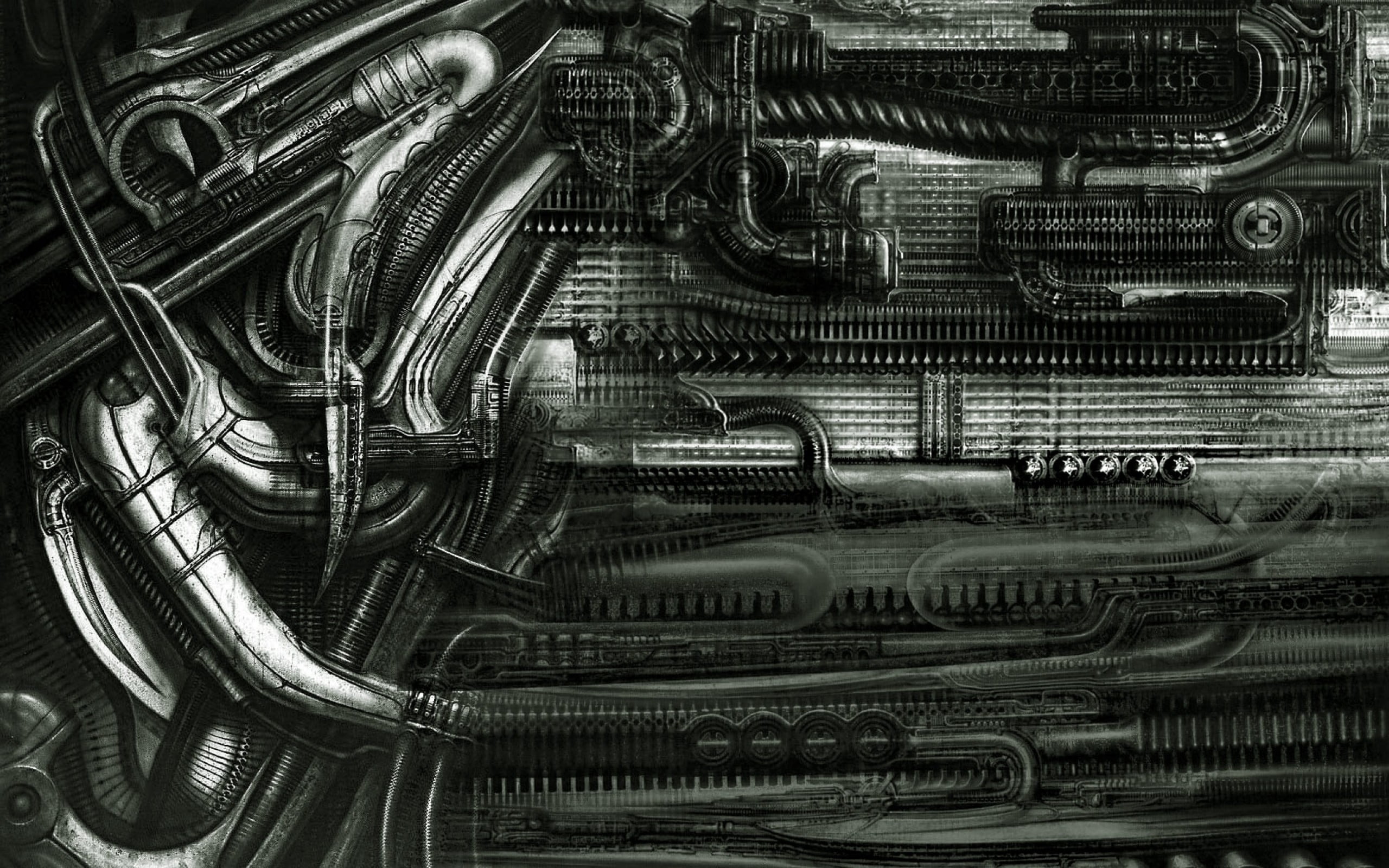 untitled H R Giger abstract surreal machine artwork full frame 2k