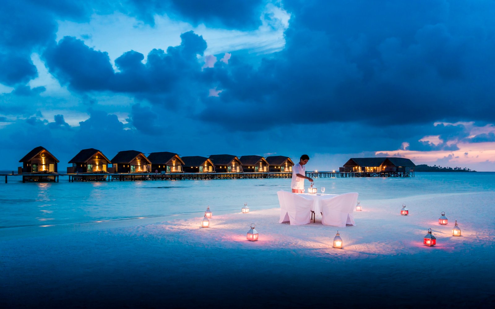 Cocoa Island Maldives Candlelit Beach Dinner Romantic Wllpaper Hd 24 2k 4k