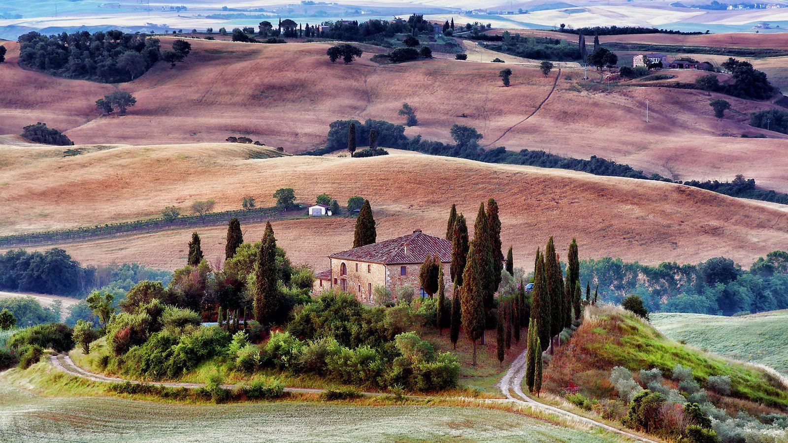 italy tuscany scenery house podere belvedere villa 2k
