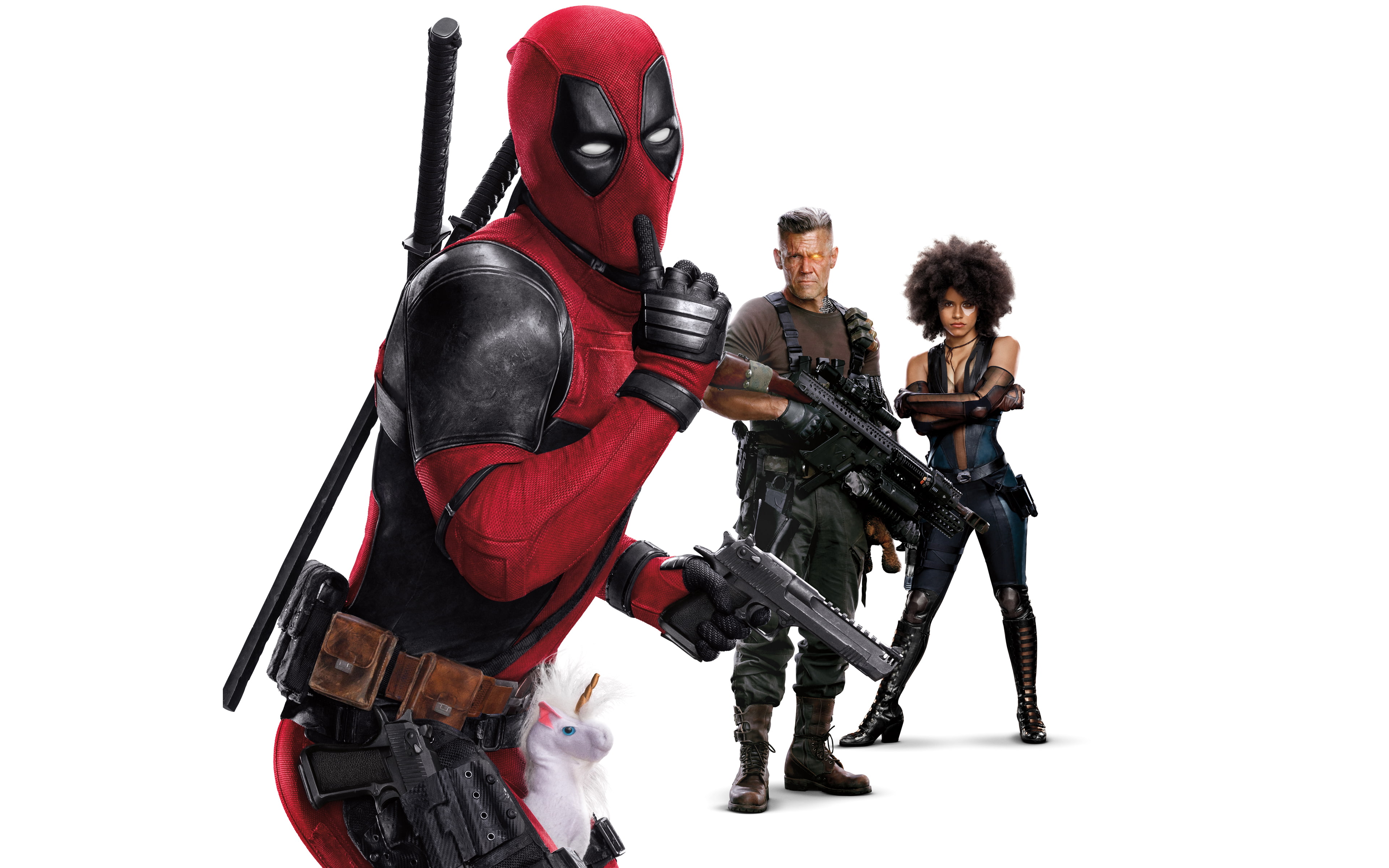 Deadpool 2 white background studio shot cut out suit of armor 2k 4k