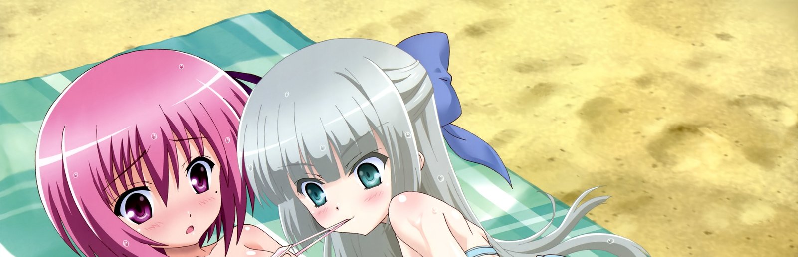 anime girls sand beach pink color high angle view no people 2k 4k 5k