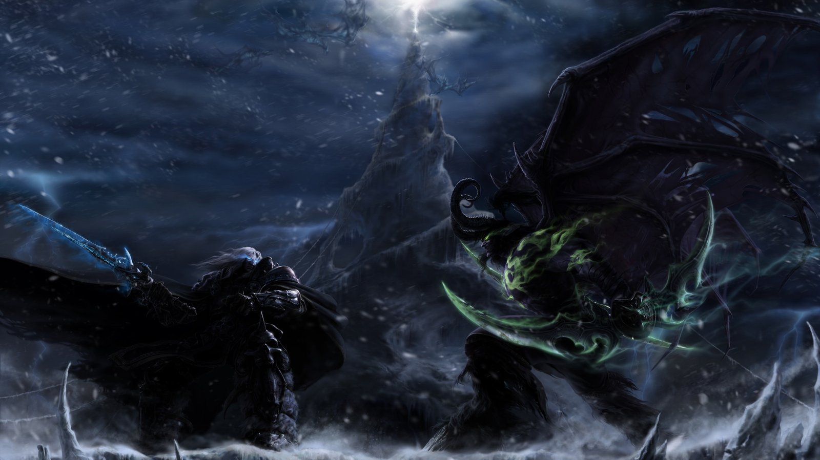 monster illustration World of Warcraft Illidan Arthas III 2k 4k 5k