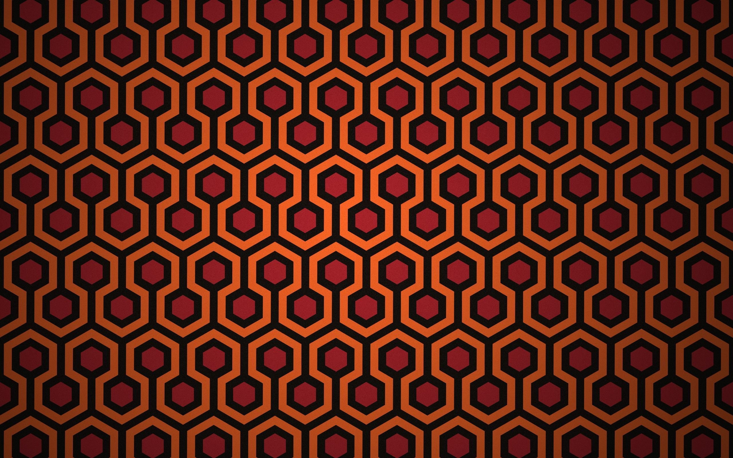 pattern abstract hexagon The Shining Stanley Kubrick full frame 2k