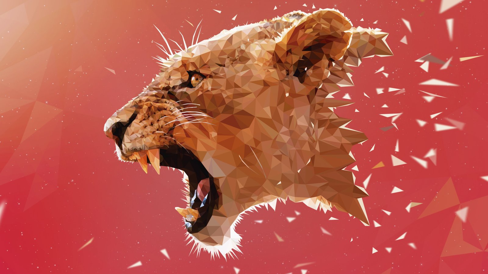 tiger head illustration mosaic photo lion Adobe Illustrator 2k 4k 5k