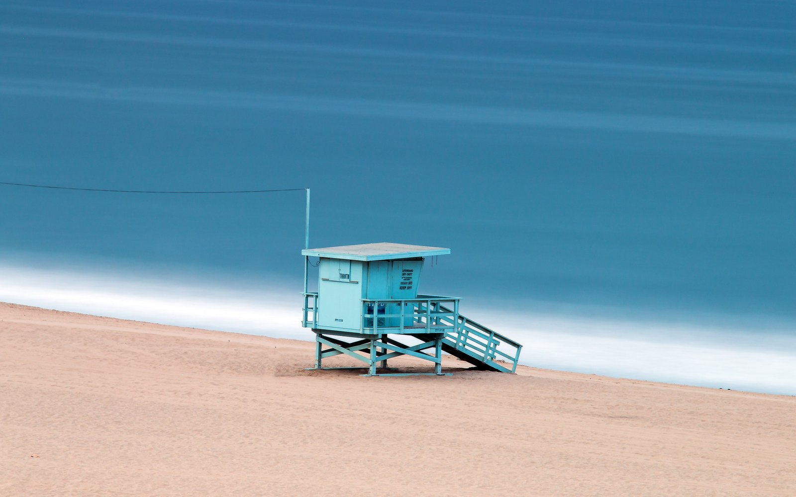 Venice Beach Lifeguard Tower architecture beaches blue california 2k 4k