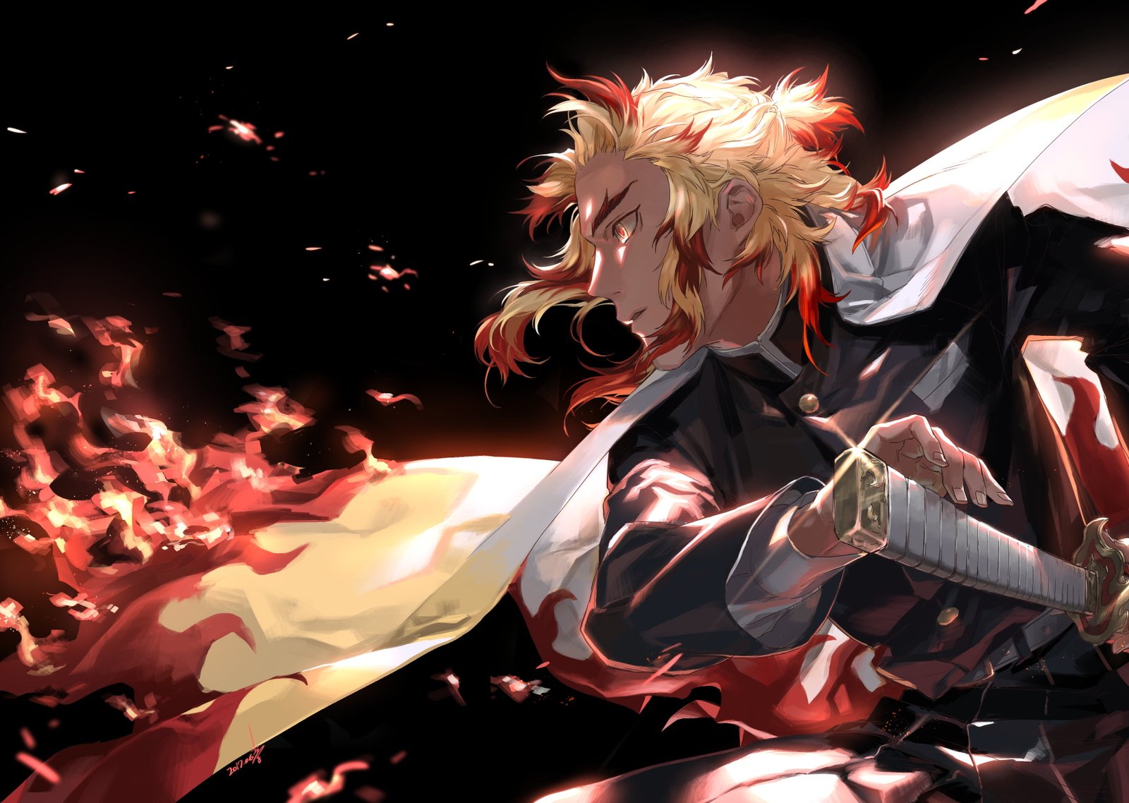 Anime Demon Slayer Kimetsu no Yaiba Kyojuro Rengoku 2k 4k