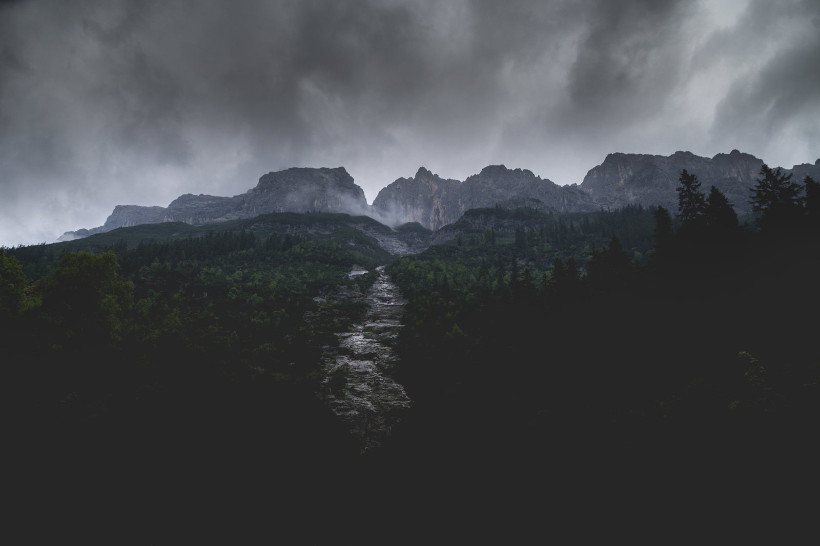 dark clouds landscape nature forest trees sky Germany beauty in 2k 4k 5k